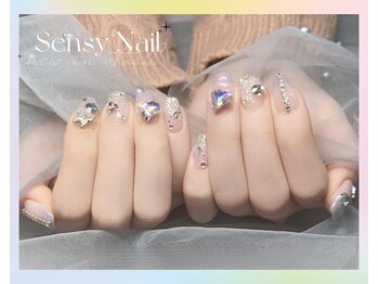 センシー ネイル スタジオ(Sensy Nail Studio)/ラメネイル+ストーン付け放題