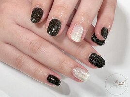 シェラック/バイカラーネイル