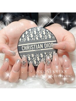 シルバーフレンチ×クロム