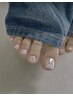 【足先に大人っぽさを】フットパウダーネイル　¥8,500
