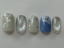 ネイルメゾン 天神店(NAIL MAISON)/クリスマス星シルバーラメ¥7800