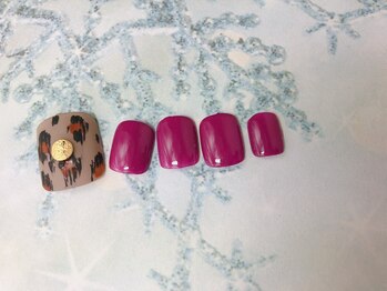 ネイルサロン&スクール ジーナ(GINA)/冬のトレンドマットレオパード柄