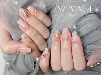 ワイアンドワイ(Y&Y)の写真/シンプルだけど上品なデザインが豊富♪お仕事柄派手なネイルが出来ない方にも◎[シンプル定額¥4480～]