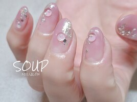 ピンク しずく ラメ