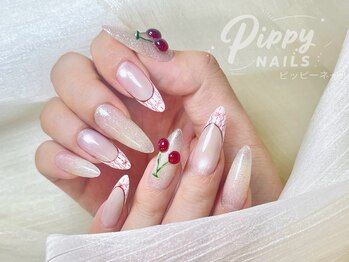 3D さくらんぼ/長さだしフレンチ