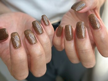 クレセント 心斎橋店(Crescent)/秋ブラウン×ラメ/kanna