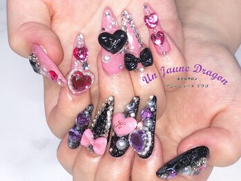 アン ジョーヌドラゴ/【ロングネイル】甘辛ネイル