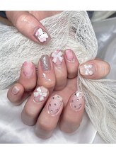 エイミーユア(Eimmy Yua)/お花リボンネイル