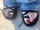 ハウリオネイル(Hau'oli nail)の写真/大人女性におすすめフットネイル☆持ち込みデザインも◎角質ケアで足元もスッキリ！