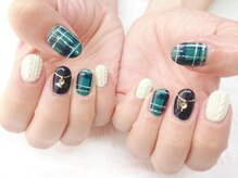 ネイリシャス(NAILICIOUS)/チェック×ニットネイル♪