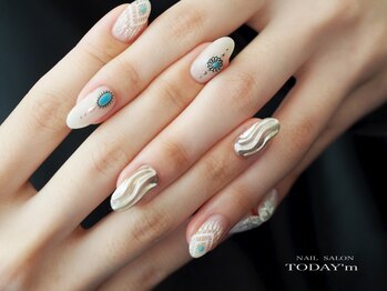 トゥデイム(TODAY'm)/夏ニュアンスネイル