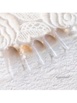 たゆ ネイル(たゆnail)/グレージュグラデーションネイル
