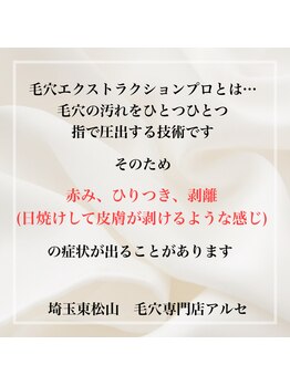 美容室 アルセ(ARCE)/毛穴エクストラクションプロとは