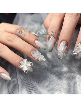 サロンゼロ インフィニティー/ぷっくりお花ネイル