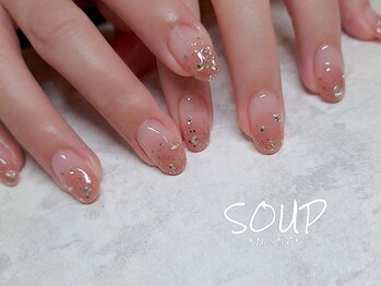 カラー グラデ ストーン ラメ