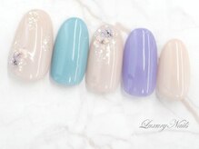 ラグジュアリーネイルズ アカバネ(Luxury Nails Akabane)/ポイント*押し花Naiｌ