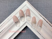 スエルテ ネイルサロン 北千住店/大人上品フレンチネイル　¥7000