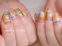 ネイルトップエクル(nail top E CRU)/チェック柄