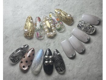 ネイル ブーマー(Nail BOOMER)/フラワー/レース/埋め尽くし