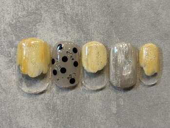 カラネイル 南森町店(calla nail)/ドット ニュアンス フレンチ