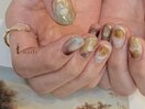 ブラウンぷっくり秋ニュアンス