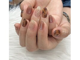 マグネット×べっこうネイル