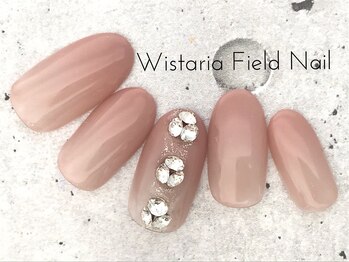ウィスタリアフィールドネイル MONAD店(WISTARIA FIELD)/Vカットストーン グラデ