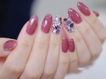 ワンカラー ラメ掛け うるきら