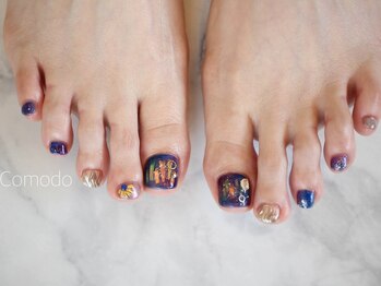 ネイル アトリエ コモード(nail atelier Comodo)/ニュアンスネイル [夜空]