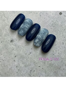 ユウネイル(YOU由NAIL)/大人デニム×深みネイビー