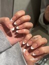 ジェルチップ×フレンチネイル