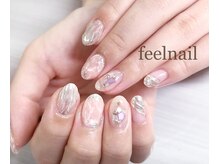 フィールネイル 天神橋店(feel nail)/赤べっ甲/キャメル/着物ネイル
