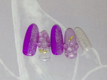 ネイルライフ(NailLife)/ジューシーぶどうデザイン