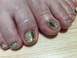 春の塗りかけネイル