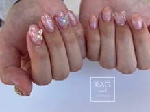 ラグ ネイル(RAG nail)/ピンク/ラメグラデーション