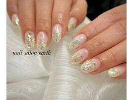 氷みたいなラメグラデーション