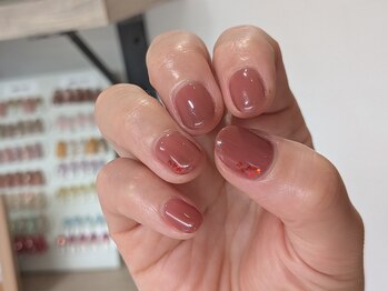 ココシア ネイル(Cocosia nail)/ワンカラー×ハートホロ