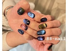 ハチハチネイル(88-nail.)/宇宙マグネットカラー