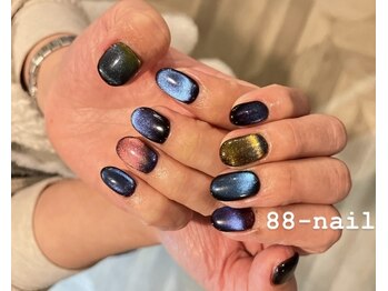 ハチハチネイル(88-nail.)/宇宙マグネットカラー