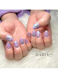 ラベンダー/ハートネイル
