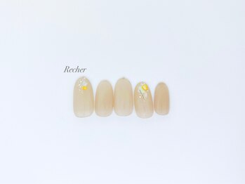 ネイルサロンリシェ 烏丸御池(Recher)/定番デザインを黄色のシェルで