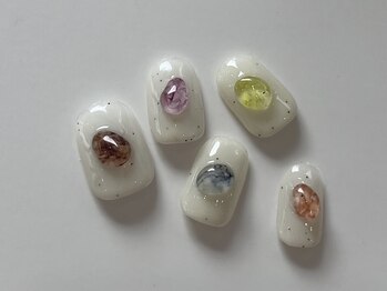 ネイルメゾン 天神店(NAIL MAISON)/ニュアンス天然石ネイル¥9000