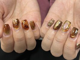 ニュアンスネイル　ブラウン