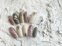 ルーモス 桜川店(Lumos)/大理石ネイル/ニュアンスネイル