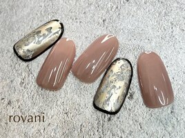 ペタペタゴールドネイル