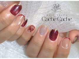 バレンタインネイル