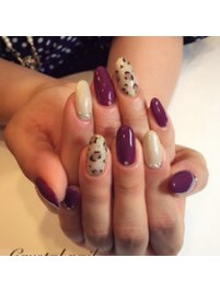 ヒョウ柄ネイル