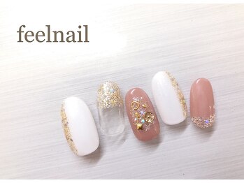 フィールネイル 天神橋店(feel nail)/赤べっ甲/キャメル/着物ネイル