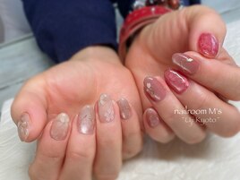 マグネット桜ネイル