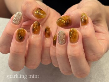 スパークリング ミント 森ノ宮店(sparkling mint)/お洒落なべっ甲ネイル
